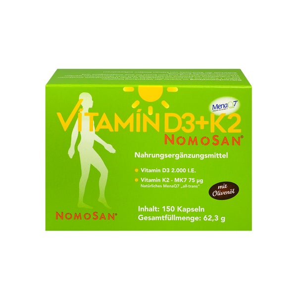 Vitamin D3+k2 Nomosan Kapseln 150 St