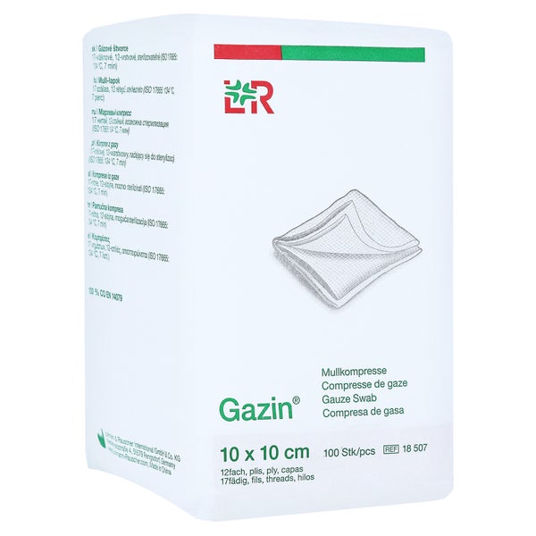 Gazin Mullkompressen 10x10 cm unsteril 12fach 100 St