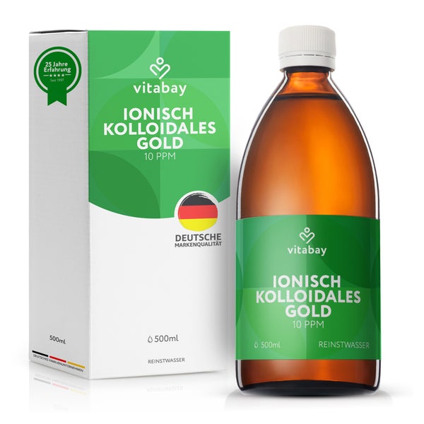 Kolloidales Gold 10 Ppm Reinheitsstufe 99.99 % 500 ml
