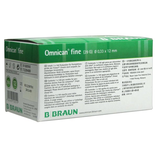 Omnican fine Pen Kanüle 0,33x12 mm 100 St