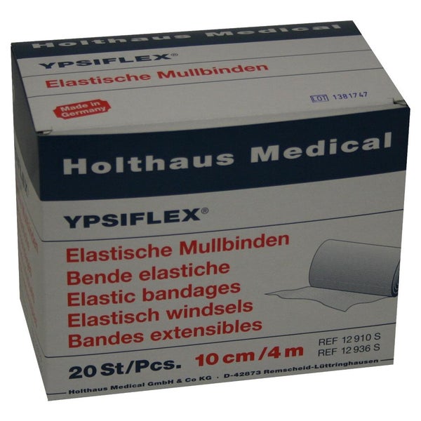 Holthaus Medical YPSIFLEX elastische Mullbinden 20-fädig, lose (20 Stck.) - 4 m x 10 cm 20 St