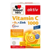 Produktabbildung: Doppelherz Vitamin C 1000 + D3 + Zink DEPOT 100 St