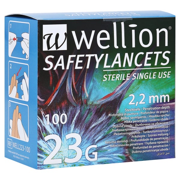 Wellion Safetylancets 23 G Sicherheitsei 100 St