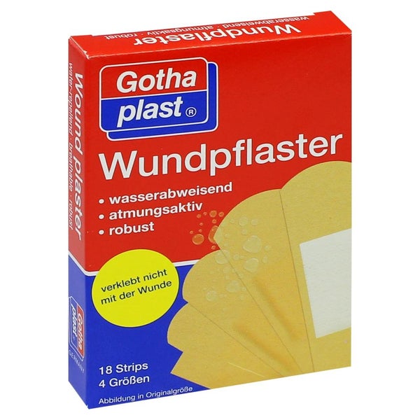 Gothaplast Wundpflaster wasserfest 4 Größen 18 St