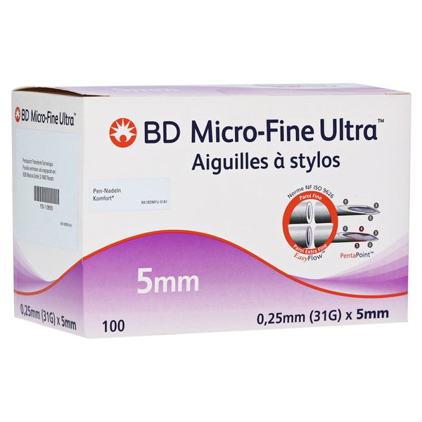 BD Micro-fine Ultra Pen-Nadeln 0,25x5 mm 100 St
