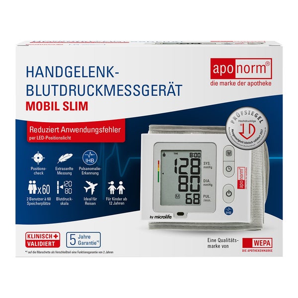 aponorm Mobil Slim Handgelenk-Blutdruckmessgerät 1 St