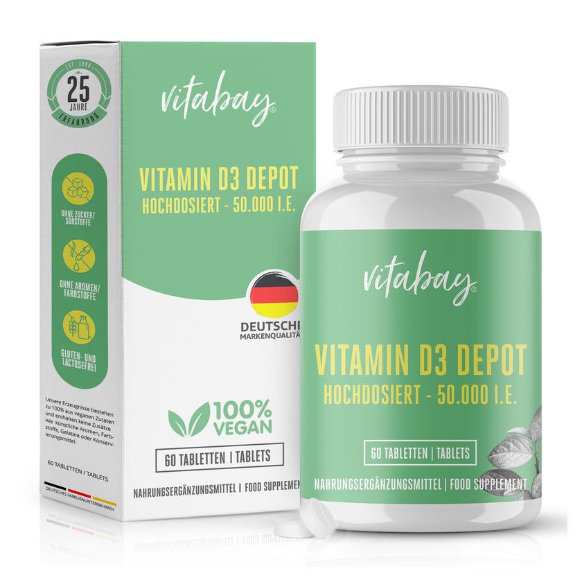 Vitamin D3 Depot 50.000 I.E. vegane Tabletten 60 St