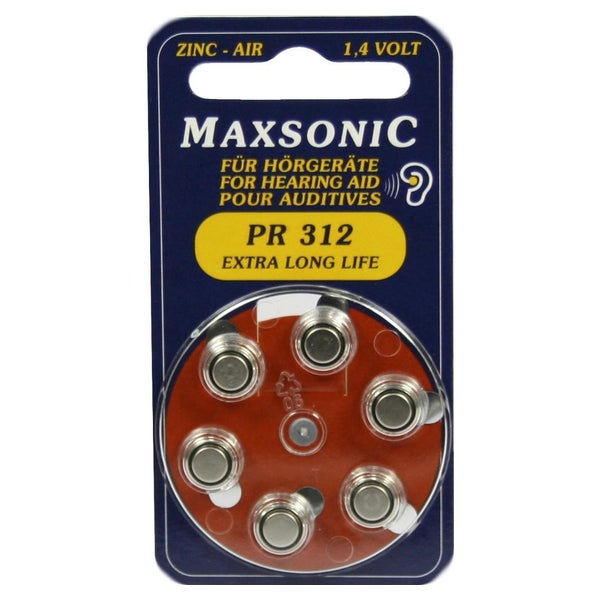 Batterien F.hörgeräte Maxsonic PR312 6 St