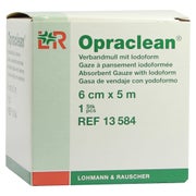 Opraclean Verbandmull mit Iodoform 6 cmx5 m 1 St