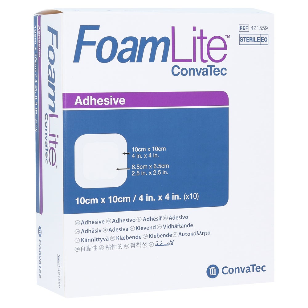 Foam Lite Convatec Silikon-Schaum 10x10cm 10 Stk