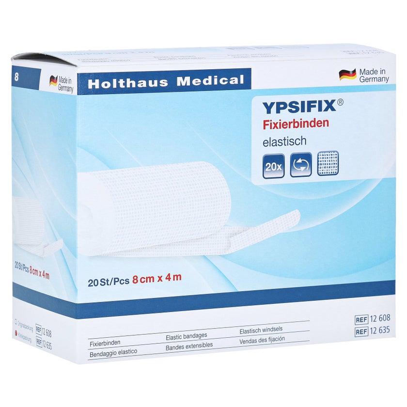 Holthaus Medical YPSIFIX Fixierbinden 20-fädig, lose (20 Stck.) - 4 m x 8 cm 20 St