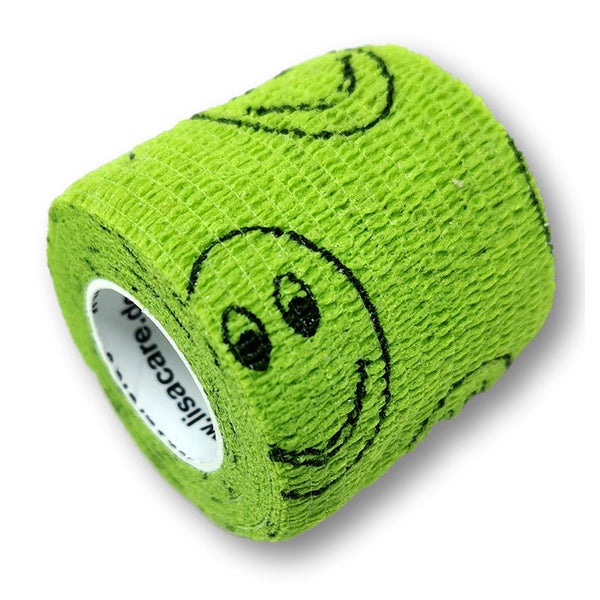 LisaCare selbstklebender Verband - Smiley Grün - 5cm x 4,5cm 1 St
