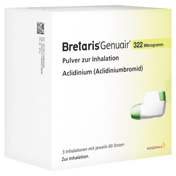 BRETARIS Genuair 322 µg Pulver z.Inhalation 3x60ED 3 St