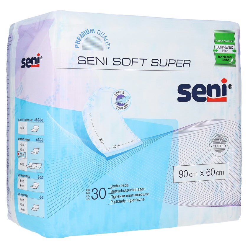 Seni Soft super 60 x 90 cm Bettschutzunterlagen Unisex 30er Pack 30 St