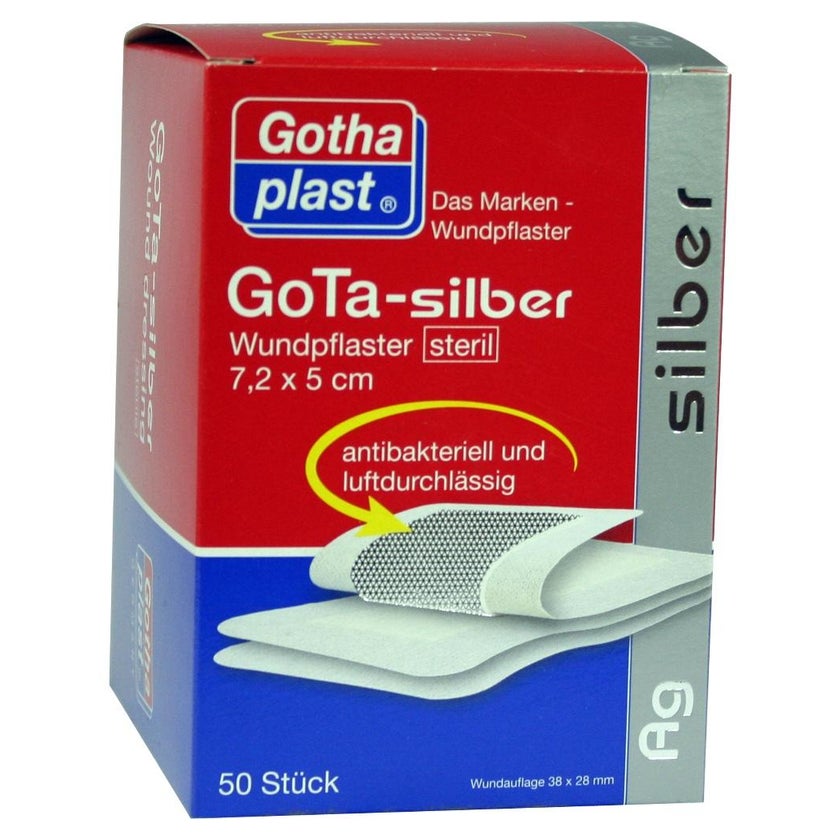 GOTA Silber Wundpflaster 5x7,2 cm steril 50 St