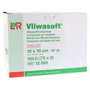 Lohmann Rauscher Vliwasoft Vliesstoffkompresse 4 - fach steril 75 x 2 Stück - 10 x 10 cm 150 St