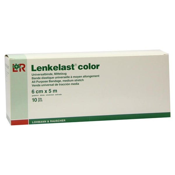 Lenkelast Color Mittelzugbinde, 6 cm x 5 m, blau 10 St