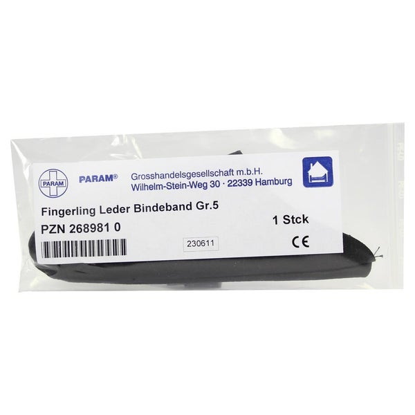 Fingerling Leder Gr.5 m.Bindeband 1 St