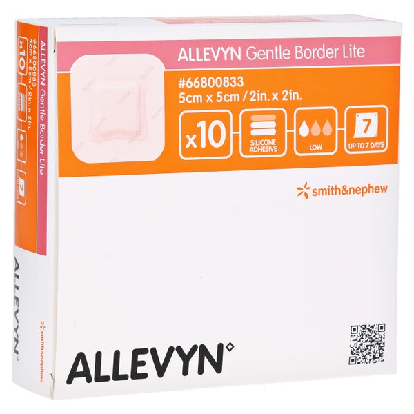 Allevyn Gentle Border Lite 5x5 cm Schaum 10 St