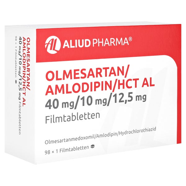 OLMESARTAN/Amlodipin/HCT AL 40 mg/10mg/12,5 mg FTA 98 St