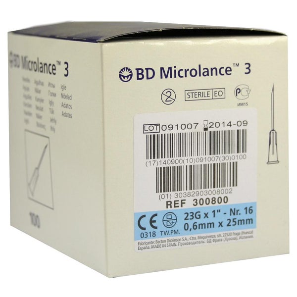 BD Microlance Kanüle 23 G 1 0,6x25 mm 100 St