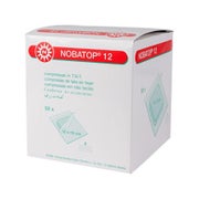 NOBA Nobatop 12 sterile Vliesstoffkompressen 6- lagig 50 x 2 Stück - 10 x 10 cm 50X2 St