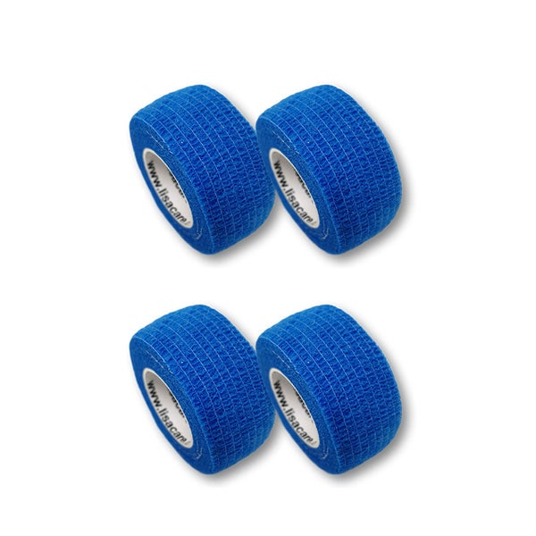 LisaCare Fingerpflaster 2,5cm x 4,5m - 4er Set Blau 4 St