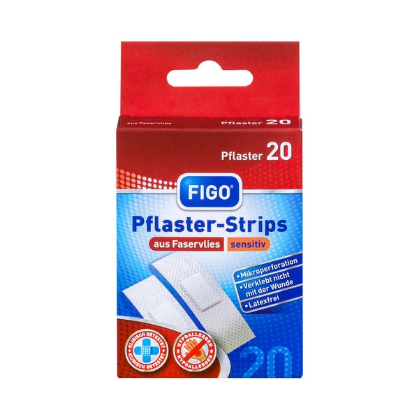 FIGO Pflasterstrips sensitiv Faservlies 20 St