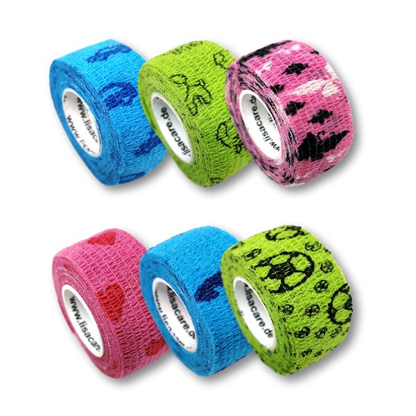 LisaCare Kinderpflaster 2,5cm x 4,5m - 6er Motivmix 6 St