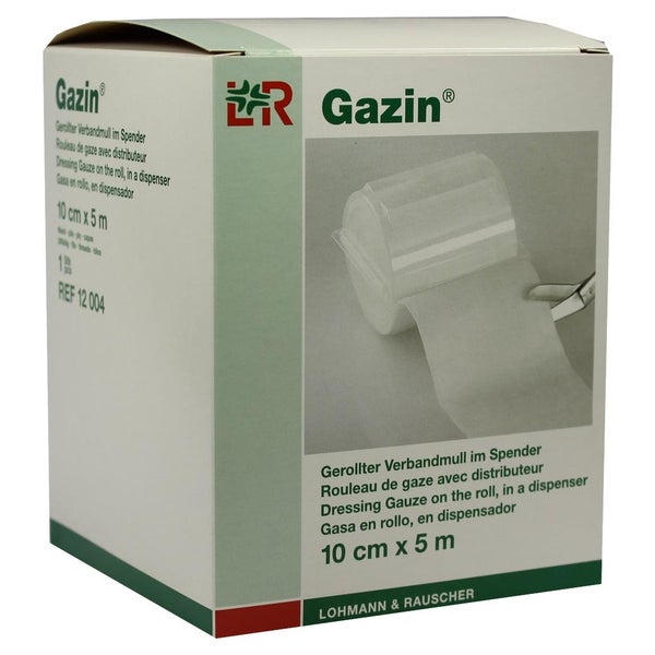 Lohmann Rauscher Gazin Verbandmull gerollt 8-fach im Spender - 10 cm x 5 m 1 St