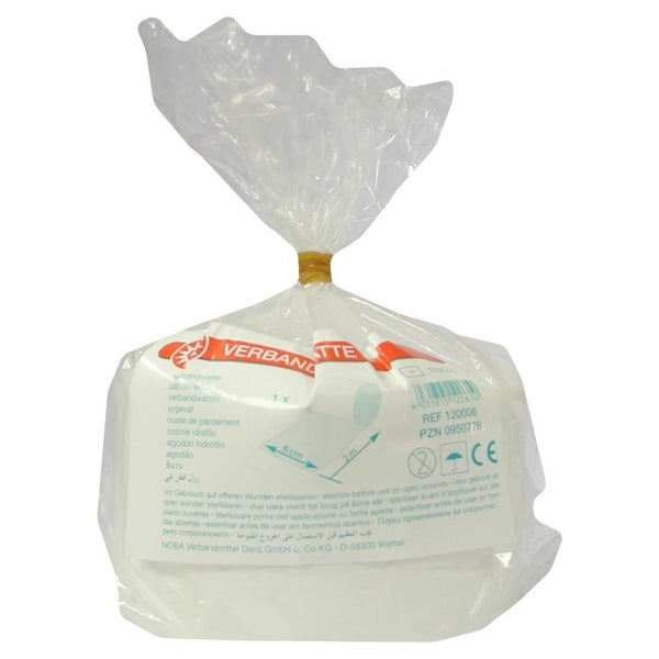 NOBA Verbandwatte gerollt - 2 m x 6 cm 1 St