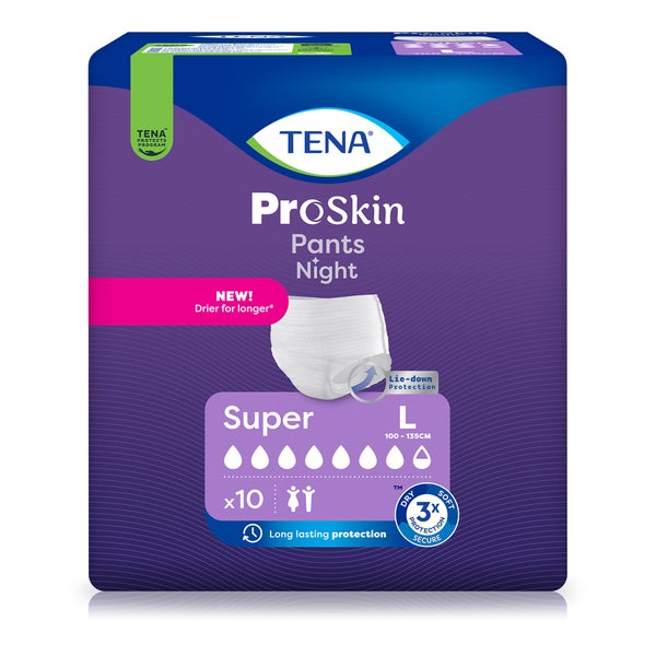 TENA ProSkin Pants Night Super L, 10 Stück 4X10 St