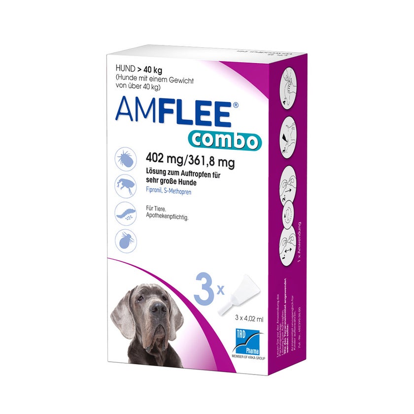 AMFLEE combo 402 mg/2361,8 mg sehr große Hunde 3 St