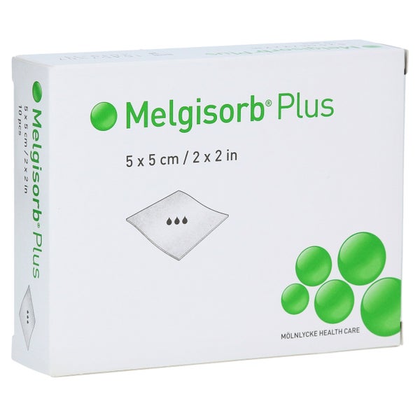 Melgisorb Plus Alginat Verband 5x5 cm st 10 St