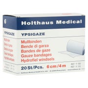 Holthaus Medical YPSIGAZE Mullbinde 4 m starr, Klinikpackung - 1 Packung = 20 Stück lose in der Schachtel, Maße: 6 cm x 4 m 20 St