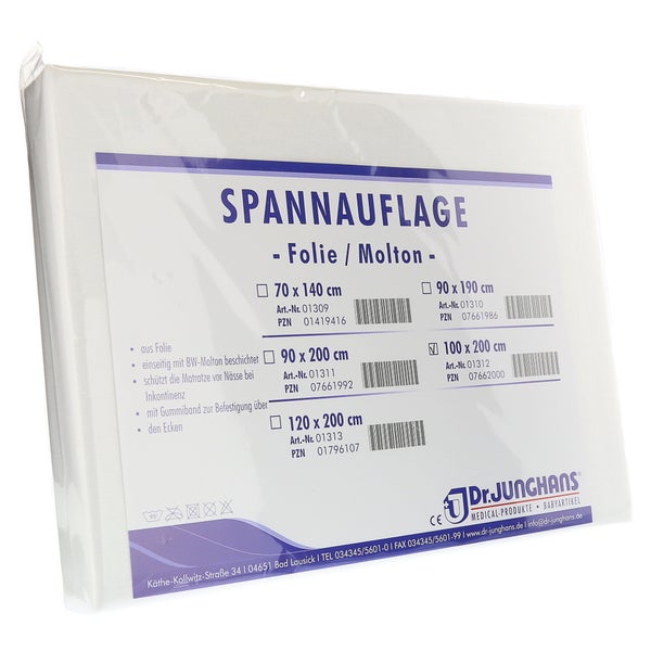 Molton Spannauflage 100x200 cm m.Folie e 1 St