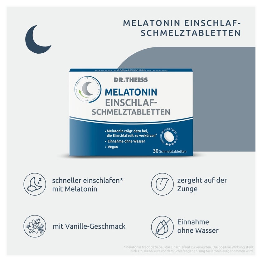 Dr. Theiss Melatonin Einschlaf-Schmelztabletten 30 St