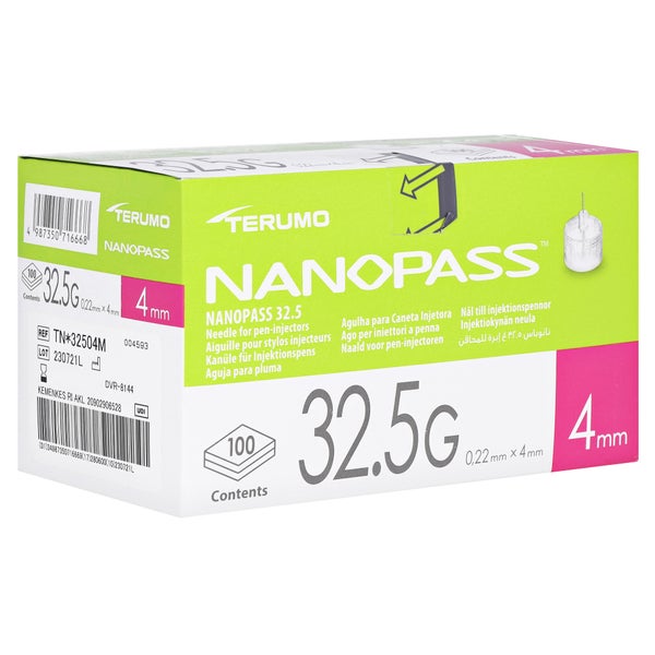 Nanopass 32,5 Pen Kanüle 0,22x4 mm 100 St
