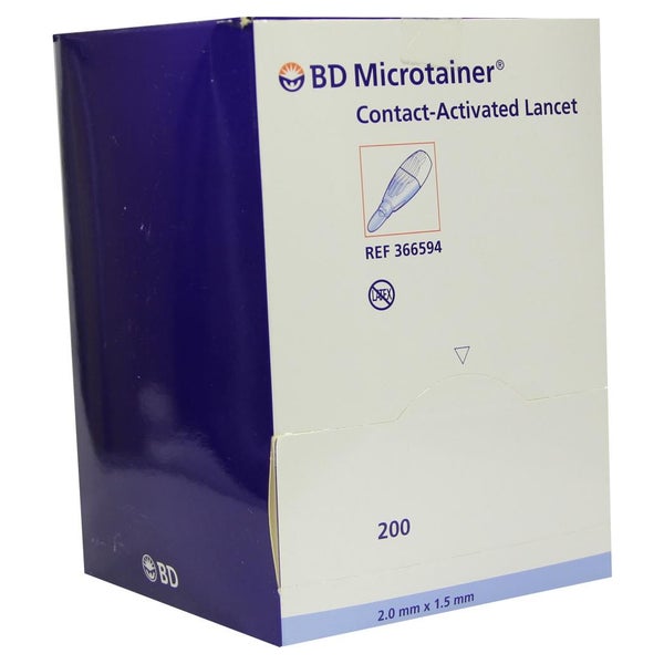 BD Microtainer Lanzette blau 1,5x2 mm 200 St