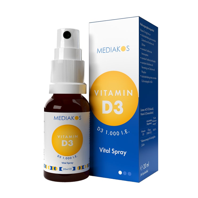 Vitamin D3 1000 I.E. Mediakos Vital Spray 20 ml