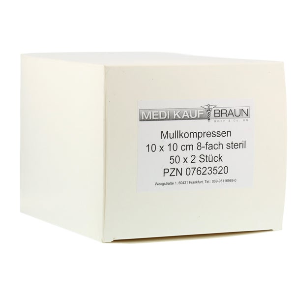 Mullkompressen 10x10 cm steril 50X2 St