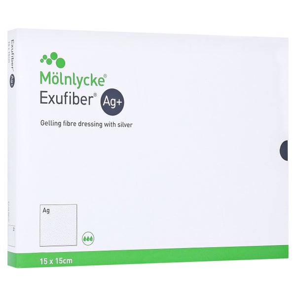 Exufiber Ag+ 15x15 cm gelbild.Faserverb. 10 St