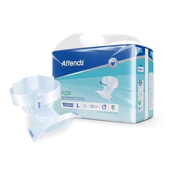 Attends Flex 10 All-in-One-Slips mit Hüftgürtel Gr. L, 22 Stück 2X22 St