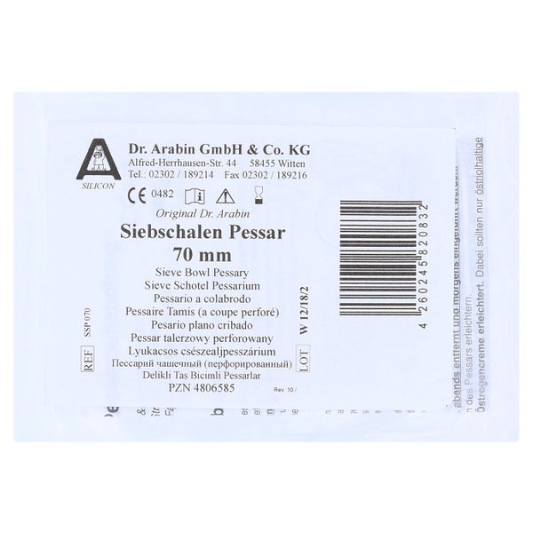 Arabin Siebschalen Pessar Silicon 70 mm 1 St
