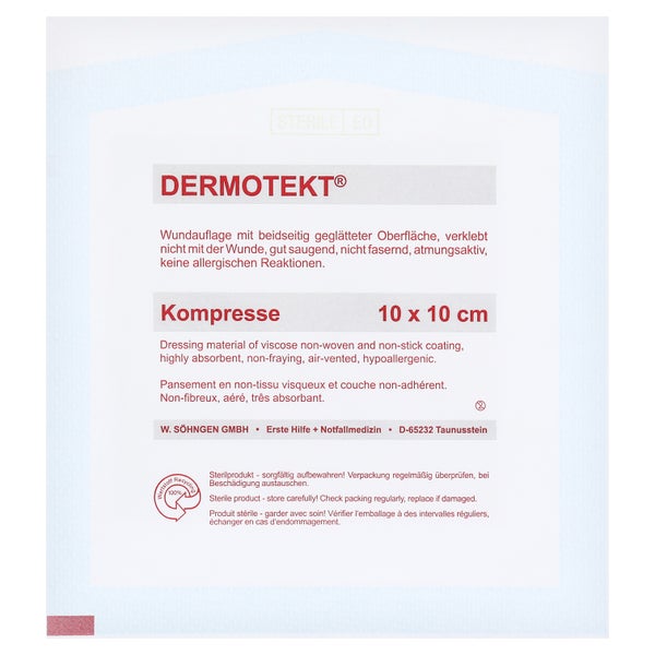 Dermotekt Kompresse V 10x10 cm 2 St