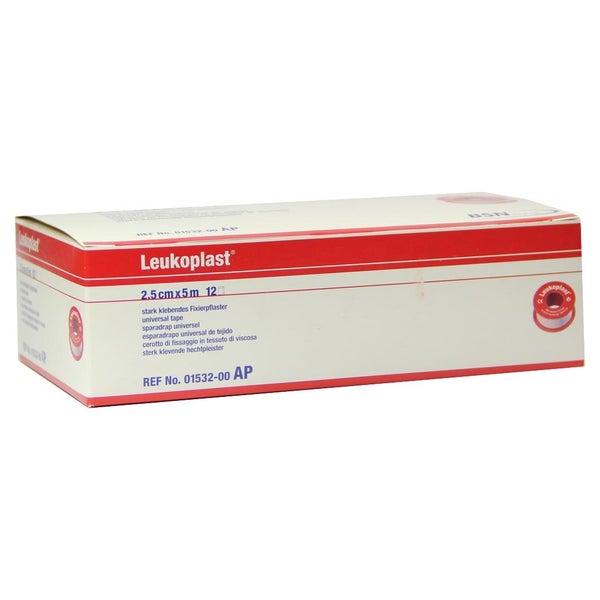 BSN Leukoplast Fixierpflaster ohne Schutzring hautfarben - 12 Rollen 5 m x 2,5 cm 12 St
