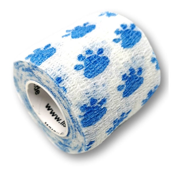 LisaCare selbstklebender Verband - Tatze Blau - 5cm x 4,5cm 1 St