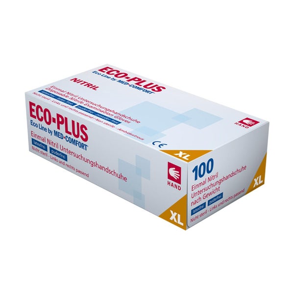 AMPri ECO-PLUS Latex Untersuchungshandschuhe puderfrei 100 Stück - XL 100 St