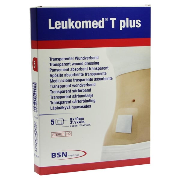 BSN Leukomed T plus Transparenter Wundverband 5 Stück - 10 x 8 cm 5 St