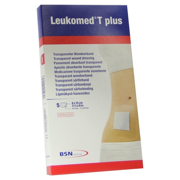 Leukomed transparent plus sterile Pflaster 5 St